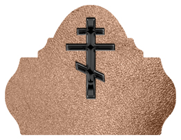 DARAY L 519 BK SH BZ Black Orthodox Cross Shimmer Bronze Background